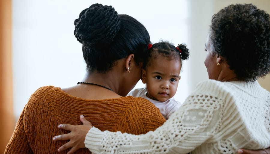 Women's support group meeting in welcoming community center setting